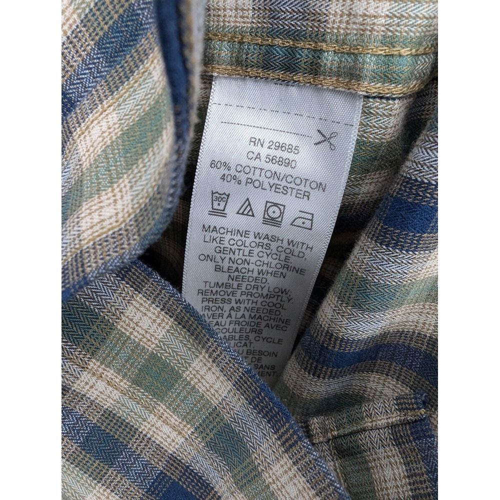 Pendleton Frontier Long Sleeve‎ Snap Button Shirt Men's Small Blue/ Green - Picture 8 of 15